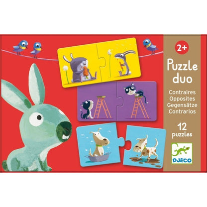 Puzzle educativo dúo Contrarios – Juego infantil de aprendizaje