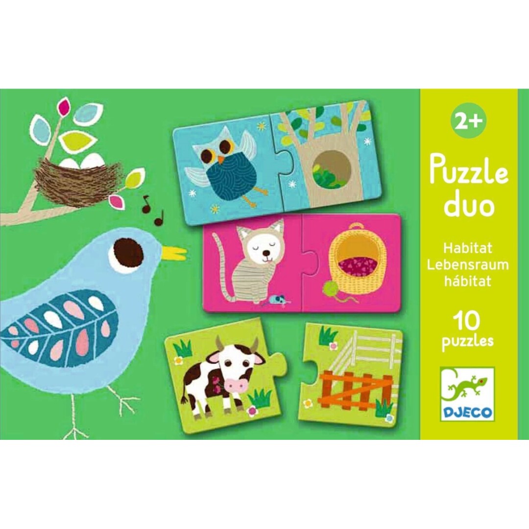 Puzzle dúo Hábitat – Puzzle educativo infantil – Kulturdenda