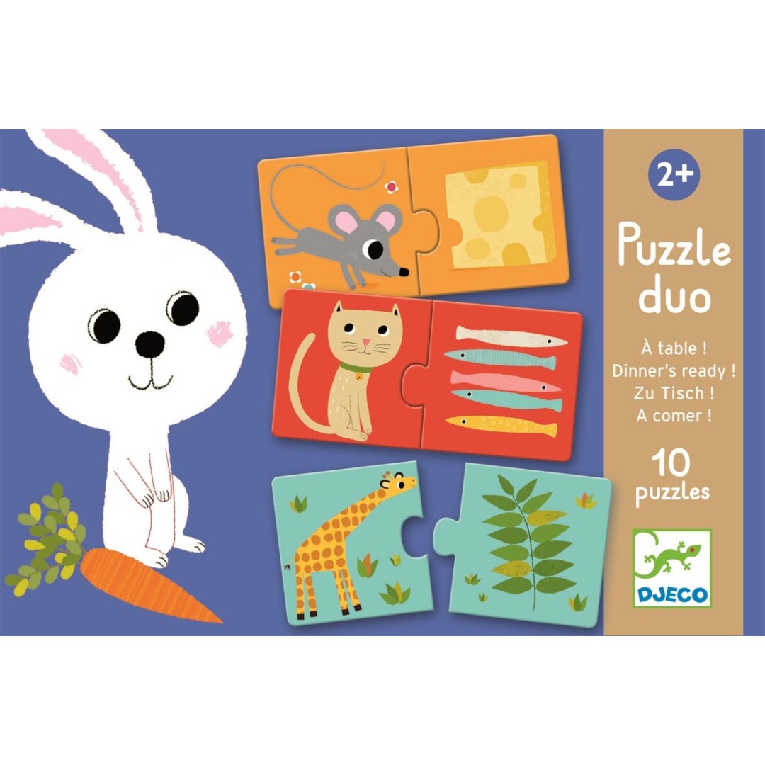 Puzzle dúo ¡A comer! – Puzzle educativo infantil – Kulturdenda