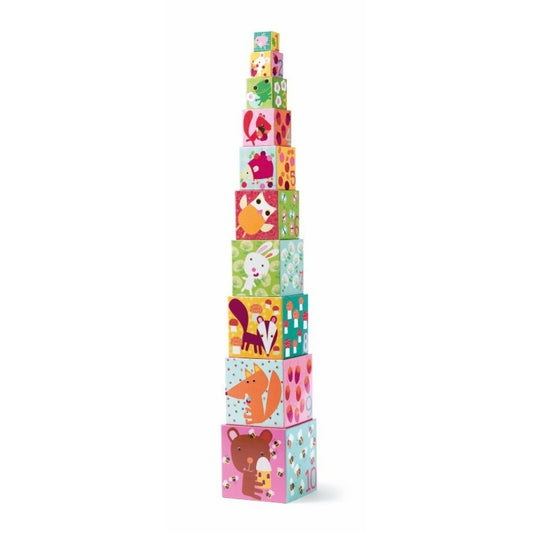 Cubos Bosque – Set de 10 cubos apilables para primera edad