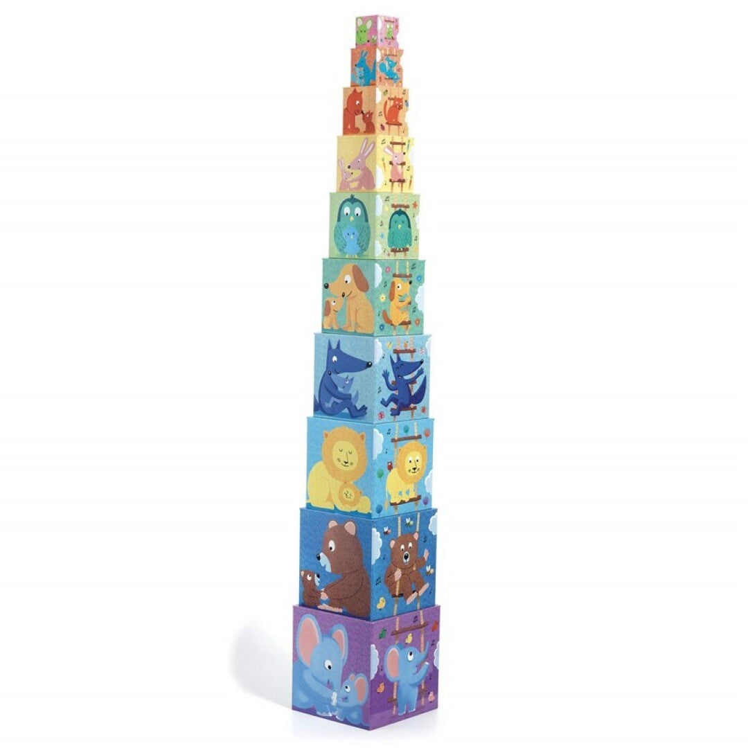 Cubos Rainbow – Set de 10 cubos apilables para primera edad