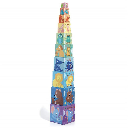 Cubos Rainbow – Set de 10 cubos apilables para primera edad