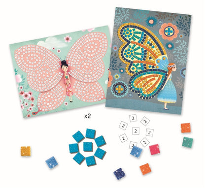 Mosaicos Mariposas – Kit de mosaico con purpurina – Kulturdenda