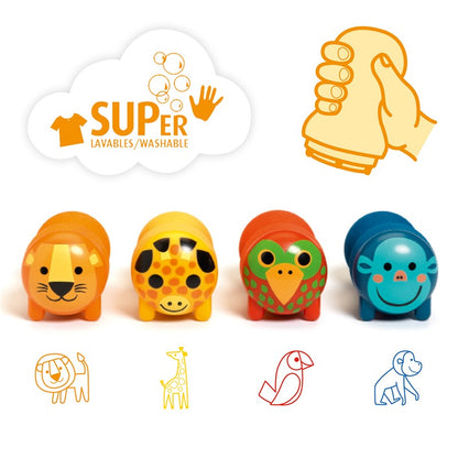 Sellos para niños Animales de la sabana – Set creativo infantil