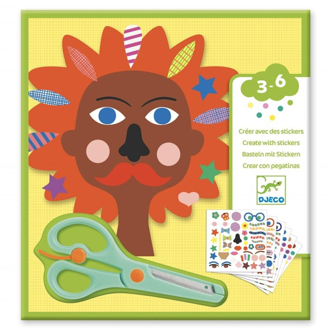 Crear con pegatinas Peluquería – Kit de recortar y pegar – Kulturdenda