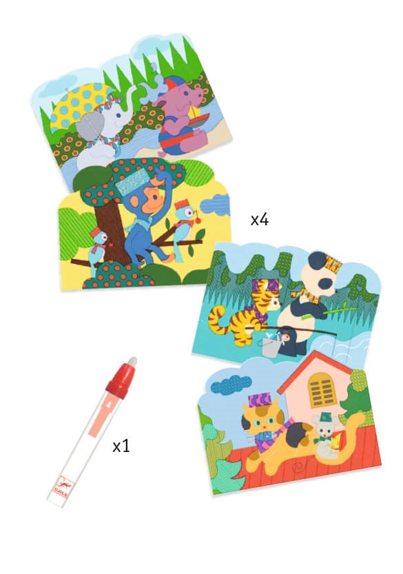 Colorea mágico Escondido afuera – Colorear con agua infantil – Kulturdenda