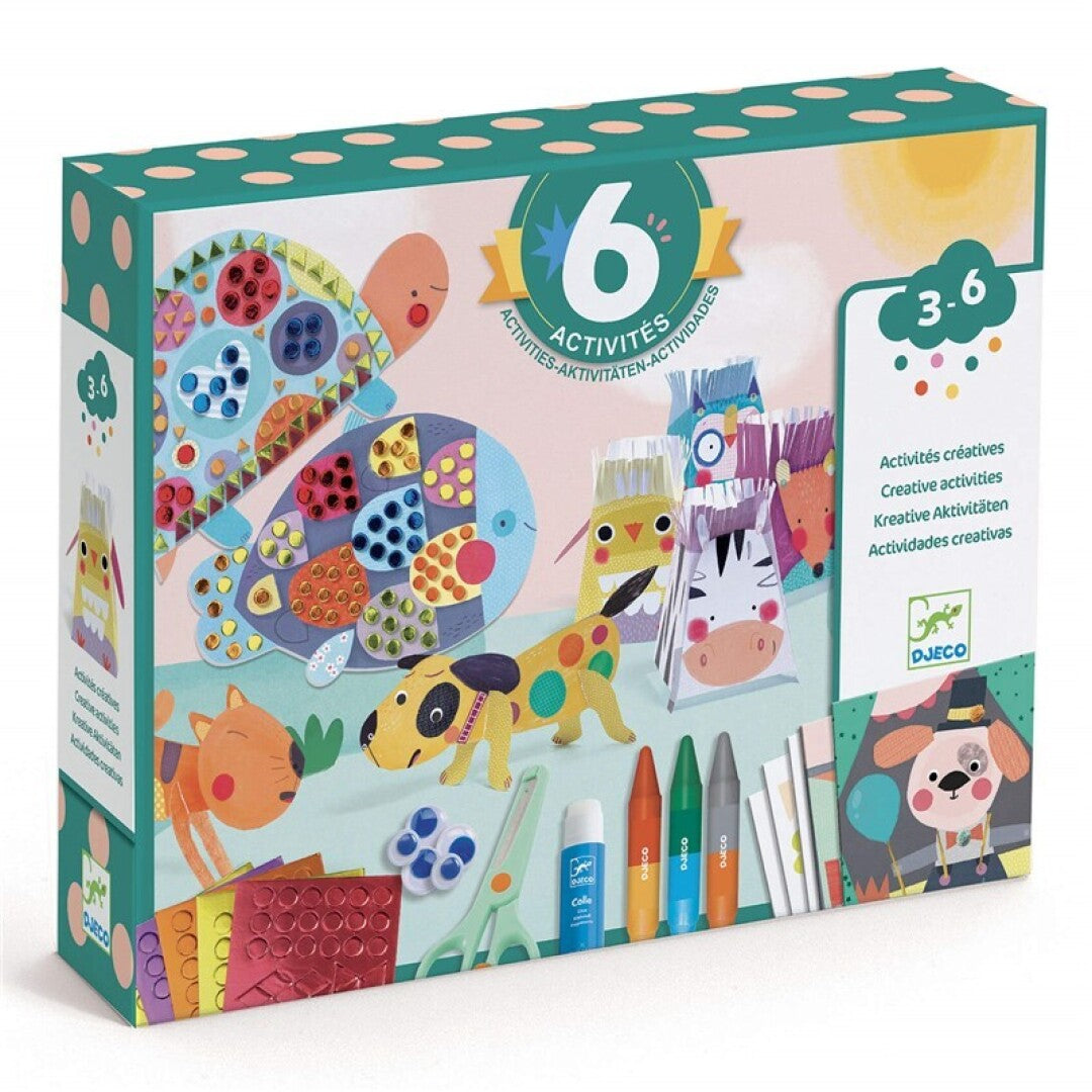 Cofre multiactividad Los animales y su casa – Kit creativo infantil completo