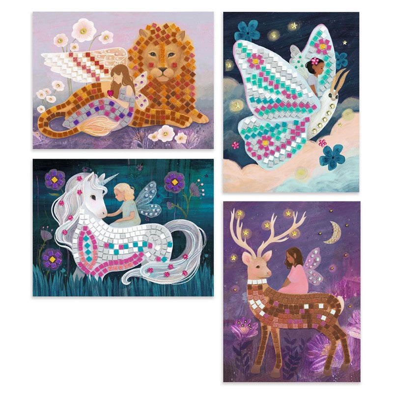 Collage de mosaicos El mundo encantado – Kit creativo infantil