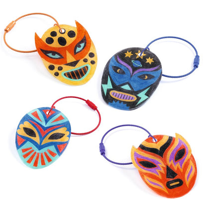 Kit creativo Llaveros Luchadores – Manualidades con plástico retráctil