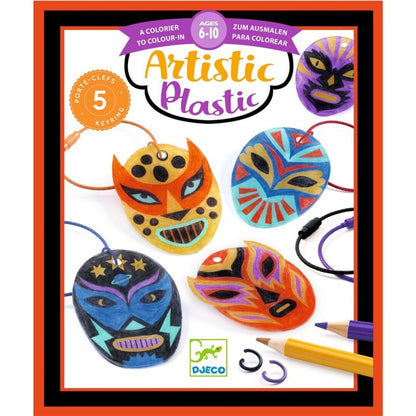 Kit creativo Llaveros Luchadores – Manualidades con plástico retráctil
