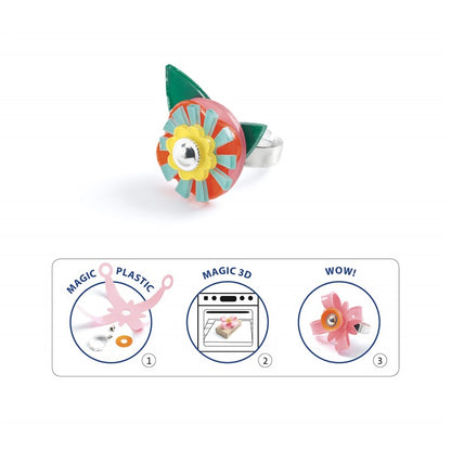 Kit creativo Anillos Artistic Plastic – Manualidades con plástico retráctil