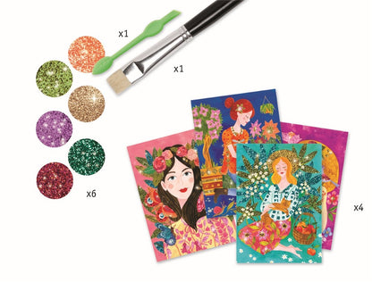 Cuadros purpurina El perfume de las flores – Kit creativo infantil – Kulturdenda