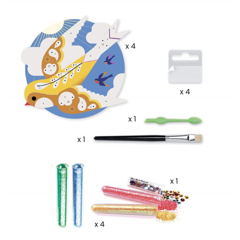 Cuadros purpurina Paraíso – Kit creativo infantil – Kulturdenda