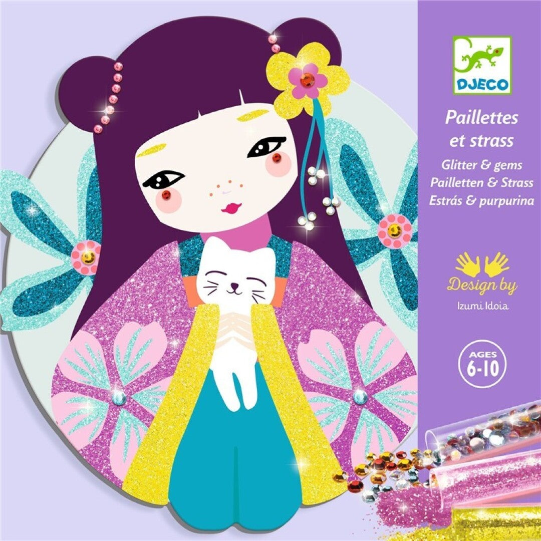 Cuadros purpurina Onnanoko – Kit creativo infantil – Kulturdenda