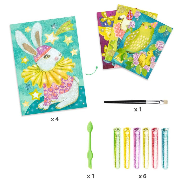 Cuadros purpurina Carnaval de animales – Kit creativo infantil – Kulturdenda