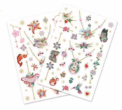Tatuajes infantiles Las joyas de Fiona – Pegatinas temporales con detalles metalizados