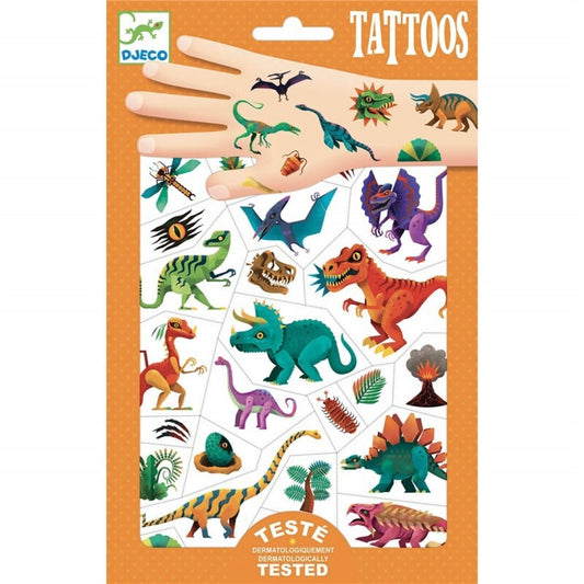 Tatuajes infantiles Dino Club – Pegatinas temporales de dinosaurios