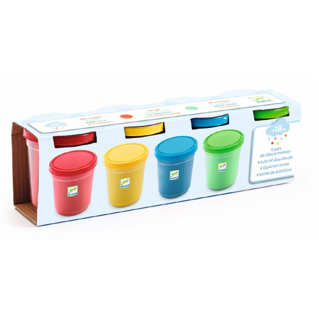 Pasta de moldear 4 botes de pasta – Plastilina infantil – Kulturdenda