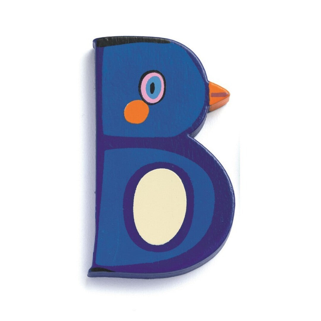 Letra Decorativa Infantil de Madera Animal B – Pájaro