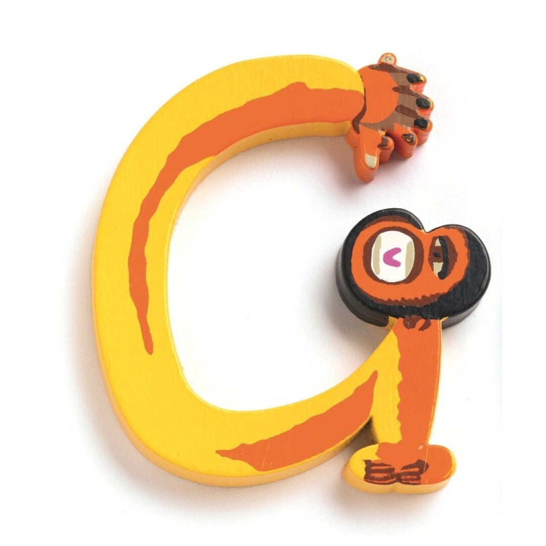 Letra Decorativa Infantil de Madera Animal G – Jirafa