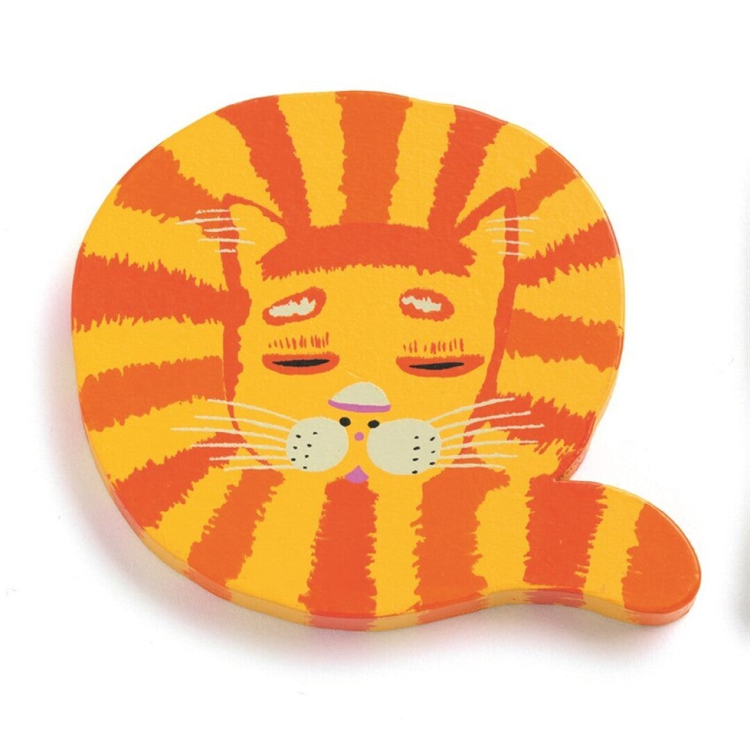 Letra Decorativa Infantil de Madera Animal Q – Gato