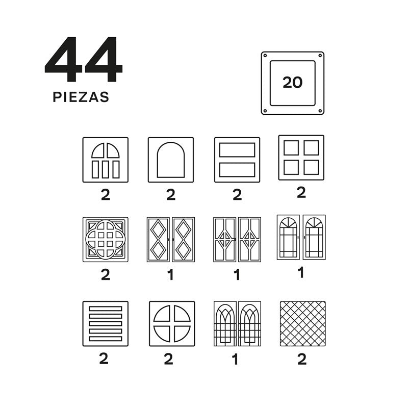 Imanix Cool Windows 20 piezas – Construcción magnética – Kulturdenda