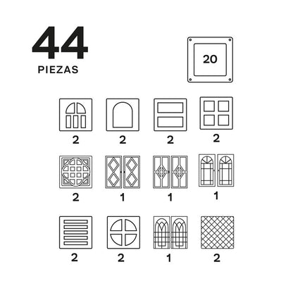 Imanix Cool Windows 20 piezas – Construcción magnética – Kulturdenda