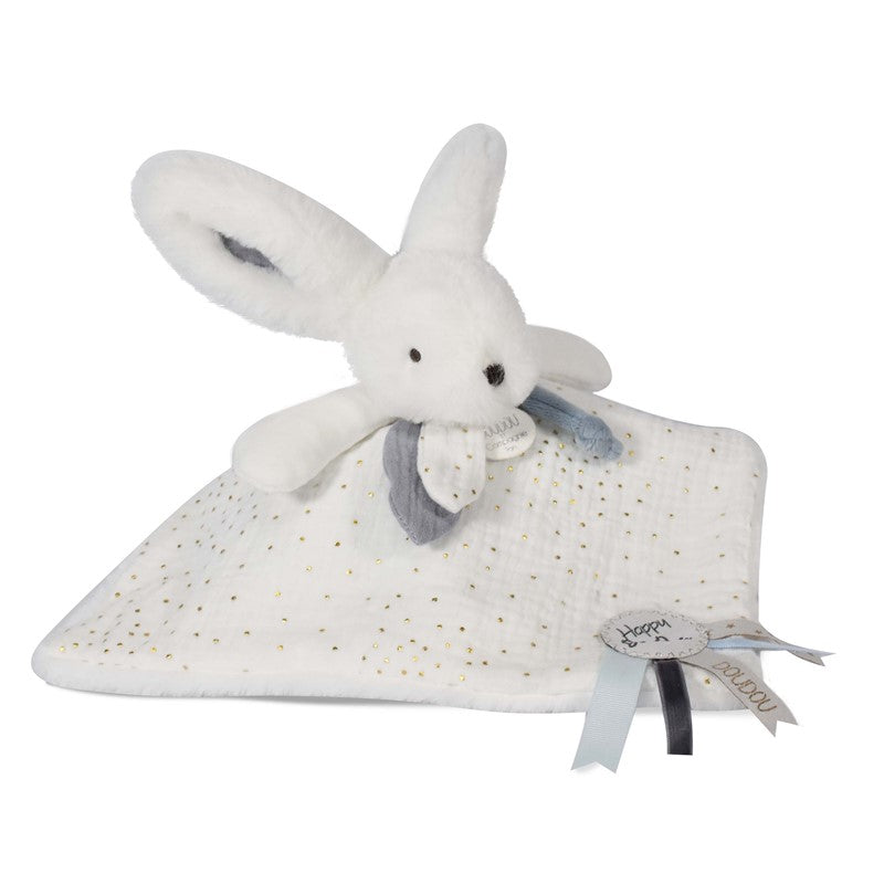 Doudou conejito Happy Glossy – Doudou plano en caja de regalo – Kulturdenda
