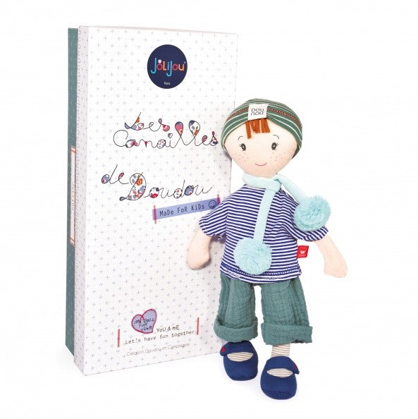 Muñeco de tela Jolijou Tim 36 cm – Colección Travieso