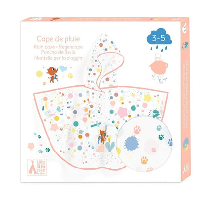 Poncho de lluvia infantil gato – Talla XS (90-110 cm)