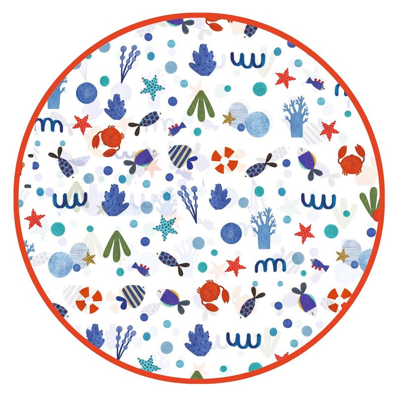 Poncho de lluvia infantil océano – Talla XS (90-110 cm)