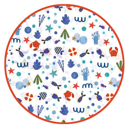 Poncho de lluvia infantil océano – Talla XS (90-110 cm)
