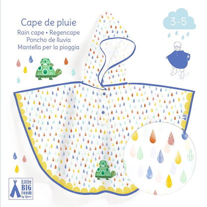 Poncho de lluvia Tortuga talla XS – Impermeable infantil – Kulturdenda