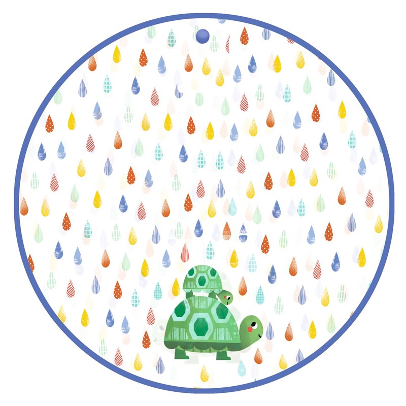 Poncho de lluvia Tortuga talla XS – Impermeable infantil – Kulturdenda
