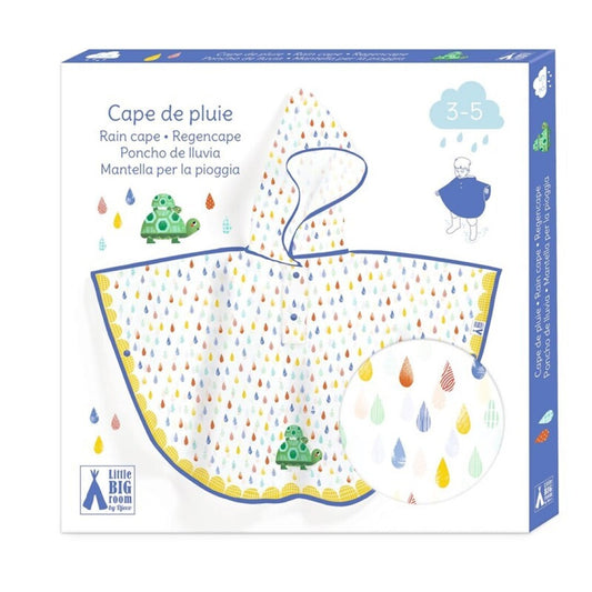 Poncho de lluvia Tortuga talla XS – Impermeable infantil – Kulturdenda