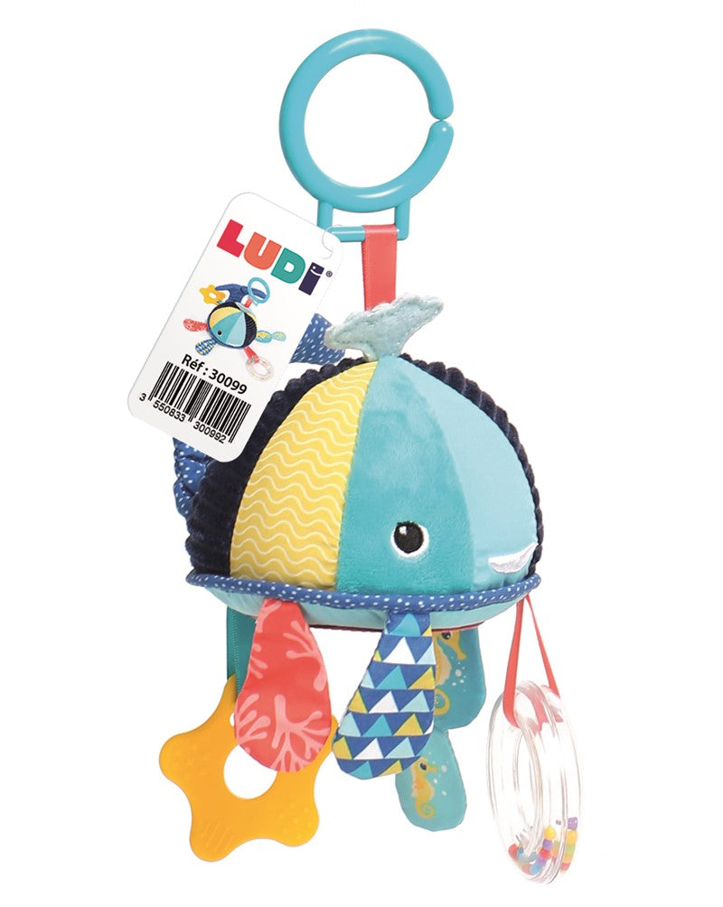 Ballena de actividades para colgar Ludi – Juguete sensorial para bebés – Kulturdenda