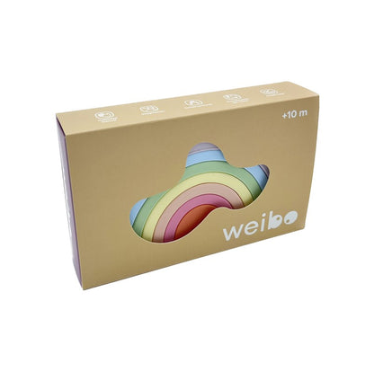 Arcoíris de madera pastel Weibo – Juego creativo