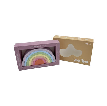 Arcoíris de madera pastel Weibo – Juego creativo
