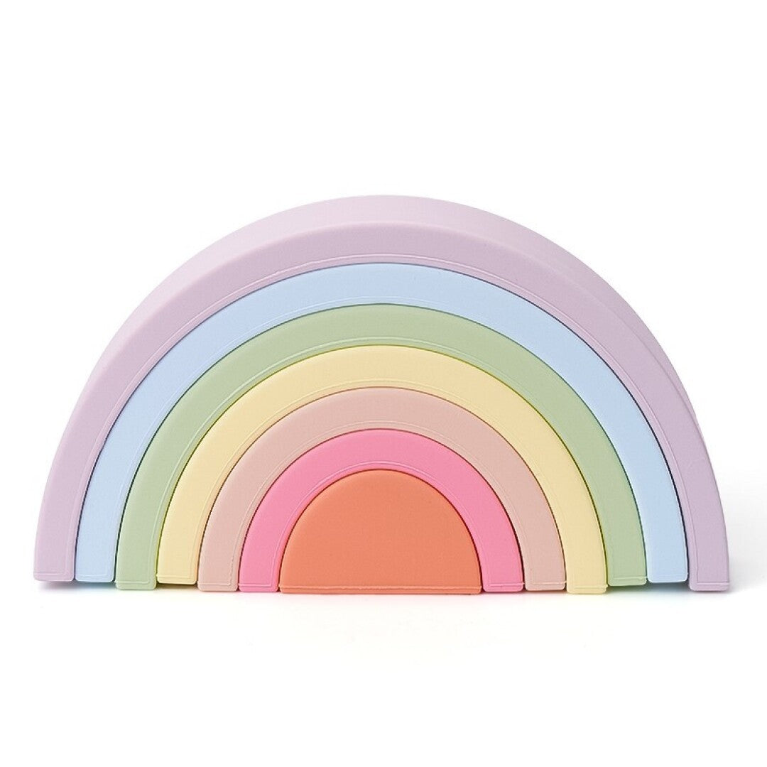 Arcoíris de madera pastel Weibo – Juego creativo