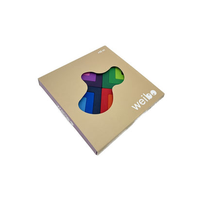 Puzzle arcoíris de madera Weibo – Juego lógico creativo