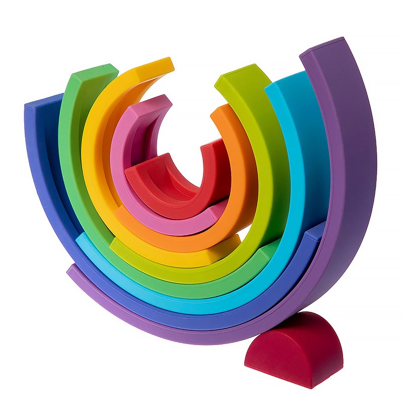 Arcoíris de madera apilable Weibo – Juego creativo