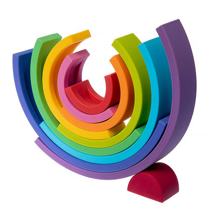 Arcoíris de madera apilable Weibo – Juego creativo