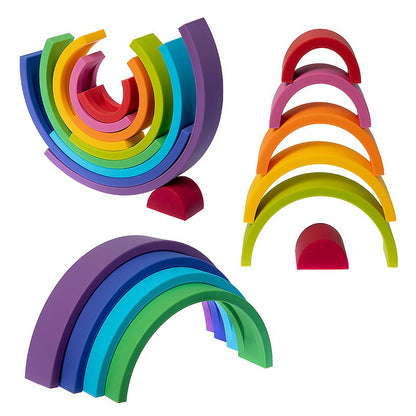 Arcoíris de madera apilable Weibo – Juego creativo