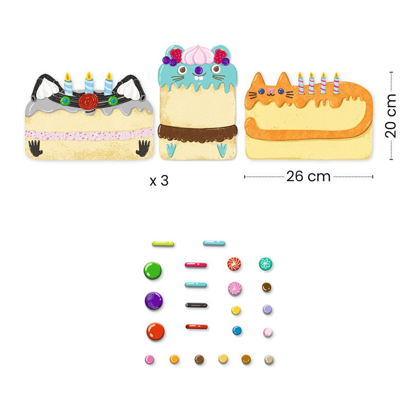 Collage Tartas y golosinas – Kit de collage infantil – Kulturdenda
