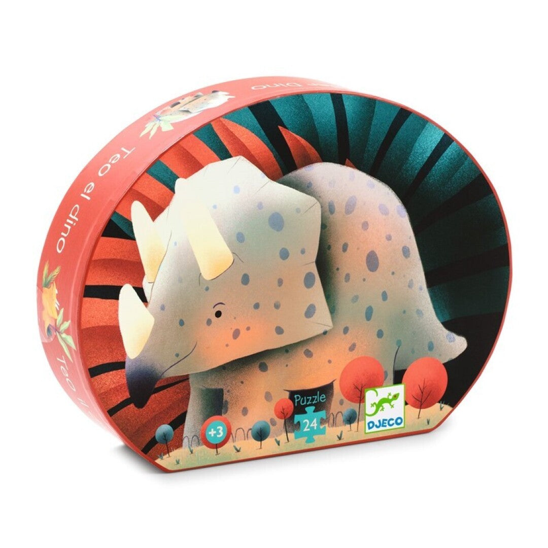 Puzzle silueta Teo el dinosaurio – Puzzle infantil – Kulturdenda