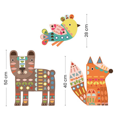 Crear con papel 3 animales gigantes – Kit creativo infantil – Kulturdenda