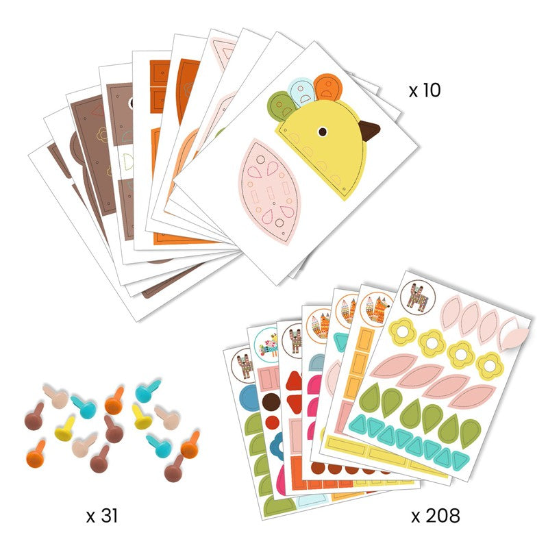 Crear con papel 3 animales gigantes – Kit creativo infantil – Kulturdenda