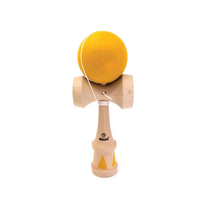 Kendama Geom amarilla – Juego de habilidad de madera – Kulturdenda