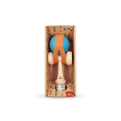 Kendama Geom azul – Juego de habilidad de madera – Kulturdenda