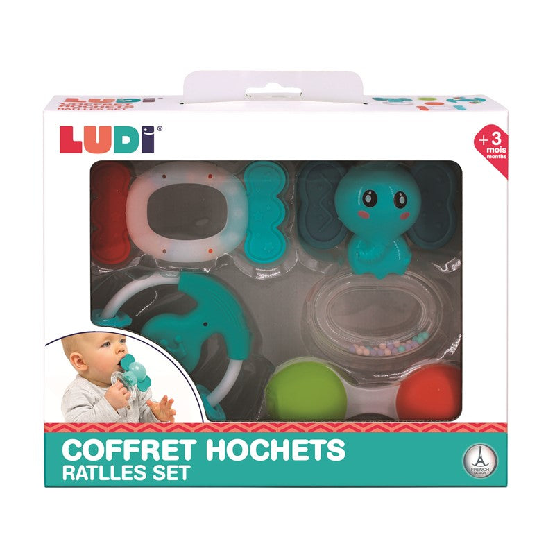 Set de 4 sonajeros Ludi – Sonajeros para bebé – Kulturdenda